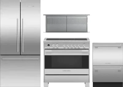4 Piece Package Includes Refrigerator, Range, Hood And Dishwasher
